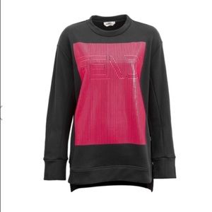 Fendi Logo Stripy Sweatshirt